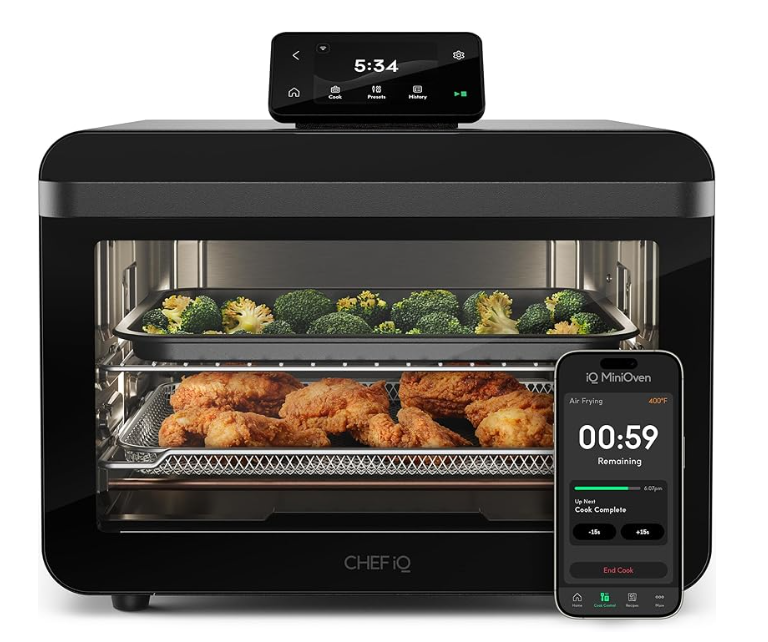CHEF iQ MiniOven Smart Toaster Oven Air Fryer Combo