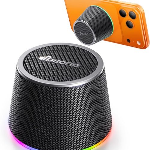 Portable Bluetooth Speaker with Color Light Phone Stand