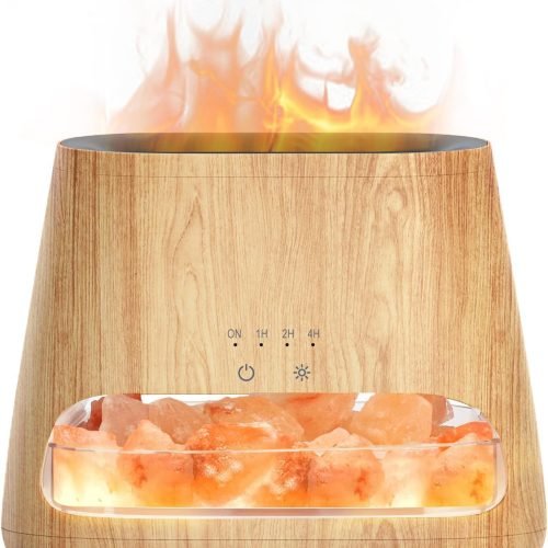 SALKING 2-in-1 Ultrasonic Essential Oil Diffuser & Himalayan Salt Lamp