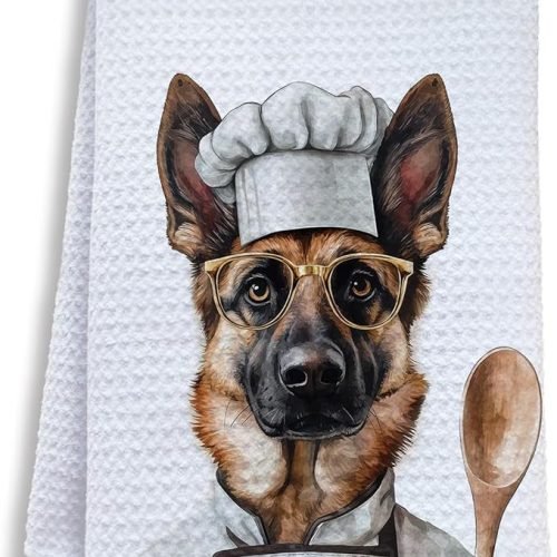 Funny German Shepherd Dog Kitchen Towels