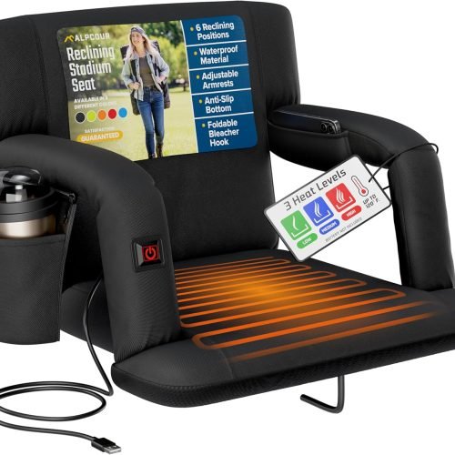Alpcour Heated Reclining Stadium Seat for Bleachers