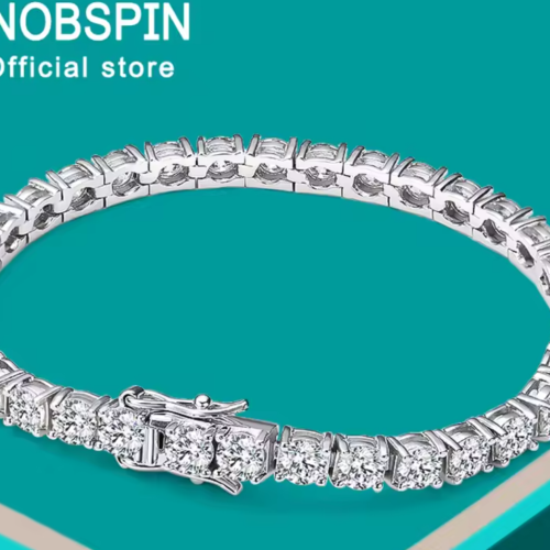 KNOBSPIN D VVS1 Moissanite Tennis Bracelet