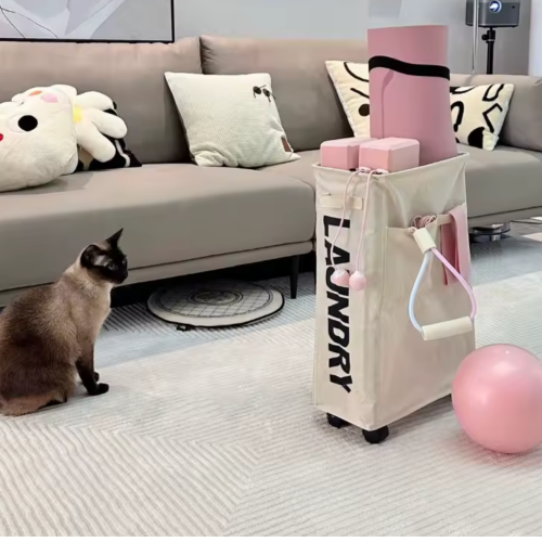 Laundry Basket with Wheels