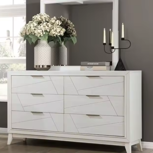 Antique White Dresser with Storage Drawers