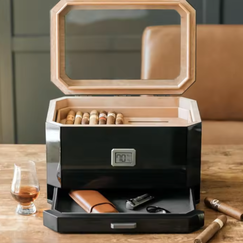 Large Octodor Black Cedar Humidor