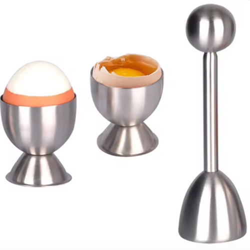 Egg Shell Opener Stainless Steel Egg Cup Holders