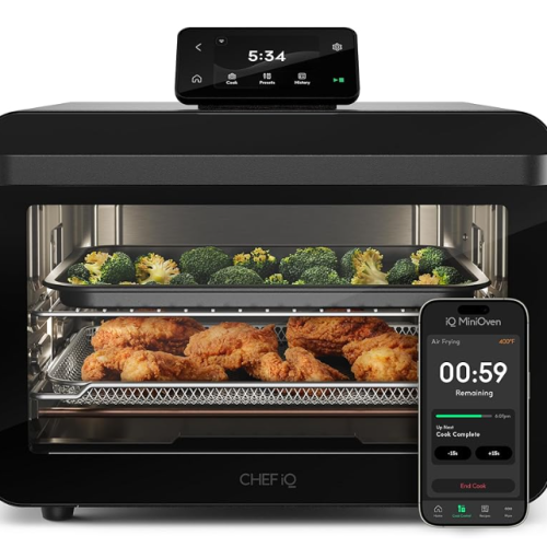 CHEF iQ MiniOven Smart Toaster Oven Air Fryer Combo
